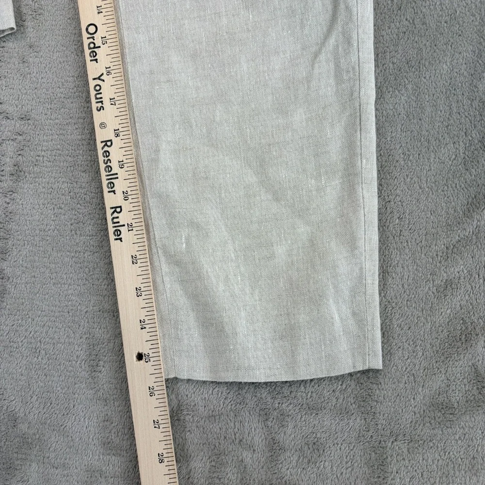 Banana Republic High Rise Slim Ankle 100% Linen Trousers 2 Minimalist NWOT $110